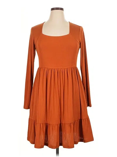 Assorted Brands Casual Dress In Orange