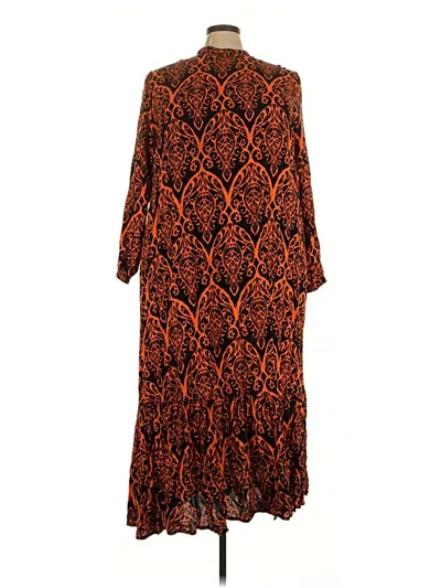 Pre-owned Assorted Brands Casual Dress In Orange