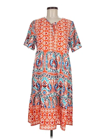 Pre-owned Assorted Brands Casual Dress In Orange