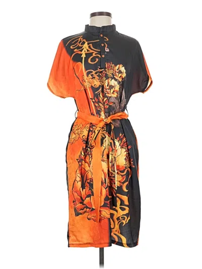Pre-owned Assorted Brands Casual Dress In Orange