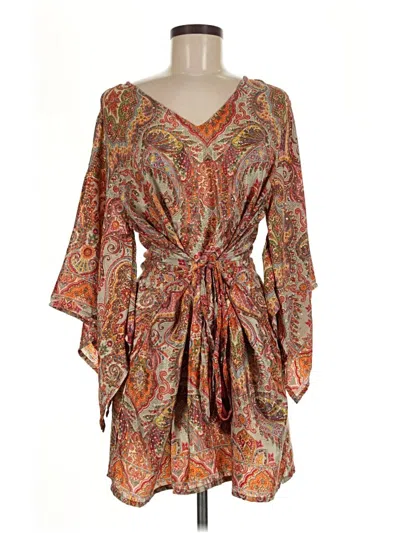 Pre-owned Assorted Brands Casual Dress In Orange