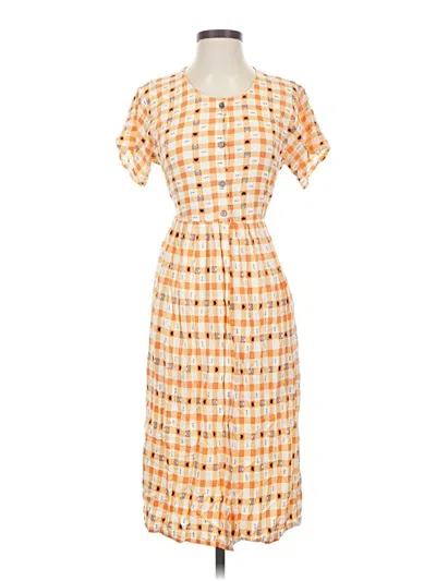 Pre-owned Assorted Brands Casual Dress In Orange