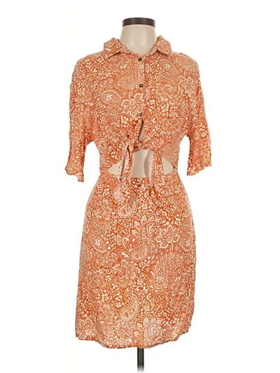 Pre-owned Assorted Brands Casual Dress In Orange