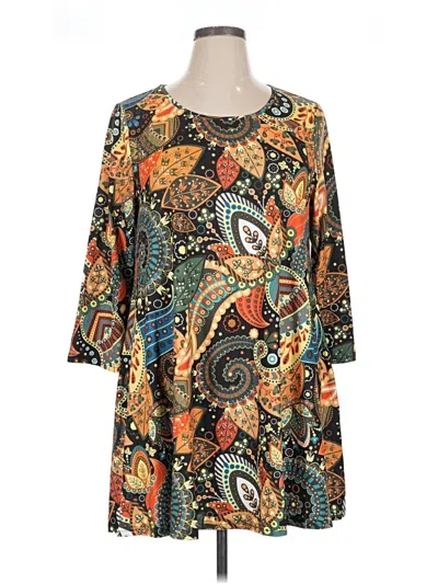 Pre-owned Assorted Brands Casual Dress In Orange