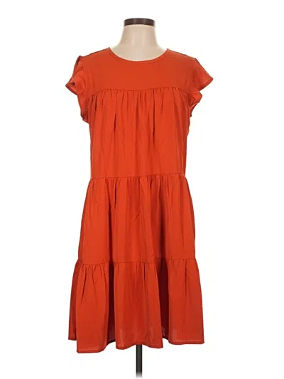 Assorted Brands Casual Dress In Orange