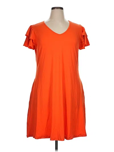 Pre-owned Assorted Brands Casual Dress In Orange