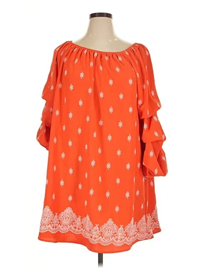 Pre-owned Assorted Brands Casual Dress In Orange