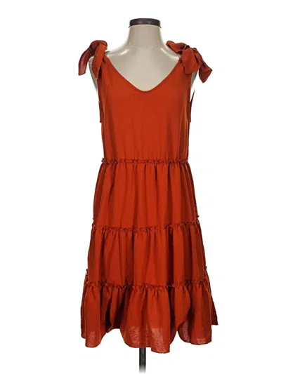 Pre-owned Assorted Brands Casual Dress In Orange