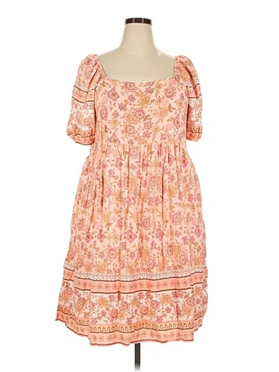 Pre-owned Assorted Brands Casual Dress In Orange