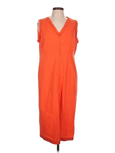 Pre-owned Assorted Brands Casual Dress In Orange