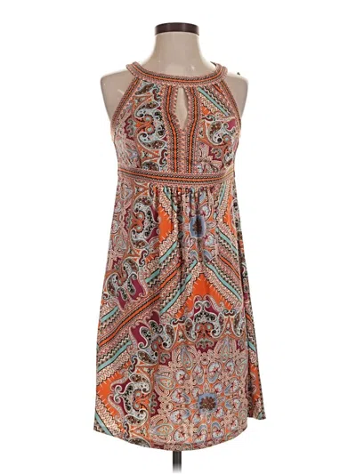Pre-owned Assorted Brands Casual Dress In Orange