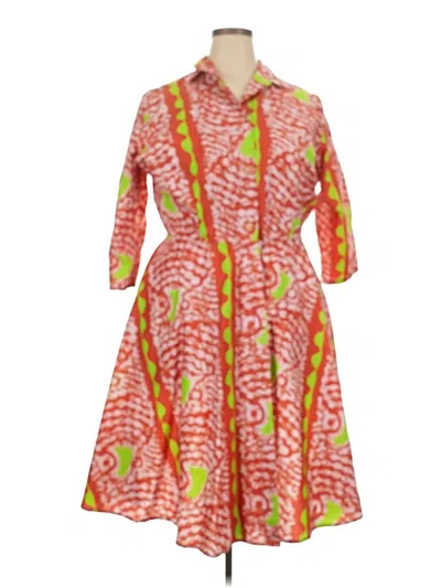 Pre-owned Assorted Brands Casual Dress In Orange