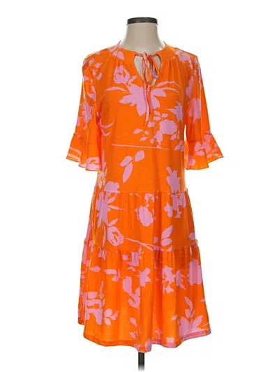 Pre-owned Assorted Brands Casual Dress In Orange