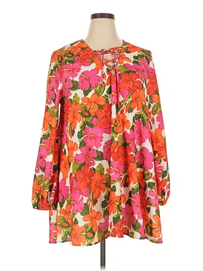 Pre-owned Assorted Brands Casual Dress In Orange