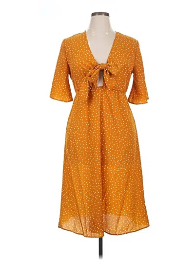 Pre-owned Assorted Brands Casual Dress In Orange