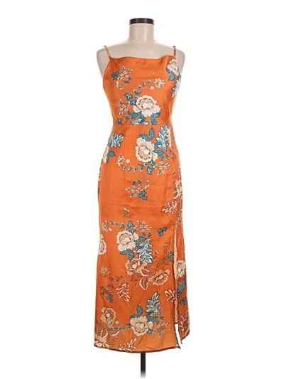 Pre-owned Assorted Brands Casual Dress In Orange