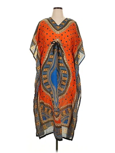 Pre-owned Assorted Brands Casual Dress In Orange