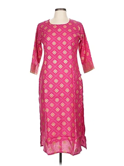 Pre-owned Assorted Brands Casual Dress In Pink
