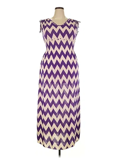 Pre-owned Assorted Brands Casual Dress In Purple