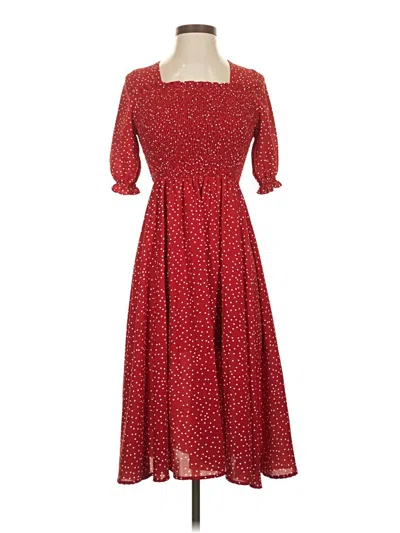 Pre-owned Assorted Brands Casual Dress In Red