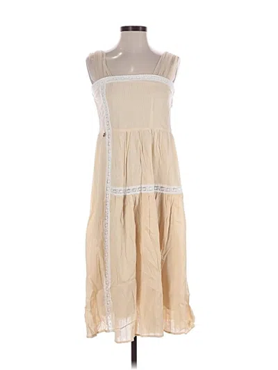 Pre-owned Assorted Brands Casual Dress In Tan