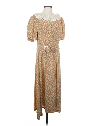 Pre-owned Assorted Brands Casual Dress In Tan