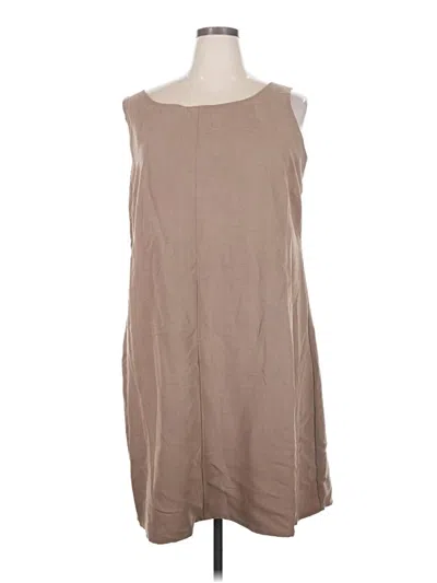 Pre-owned Assorted Brands Casual Dress In Tan