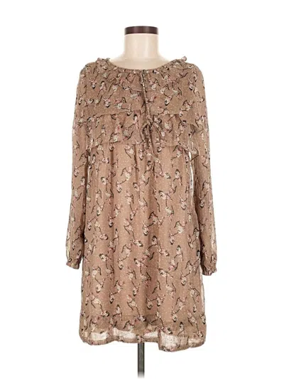 Pre-owned Assorted Brands Casual Dress In Tan