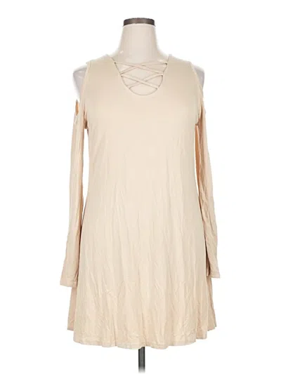 Assorted Brands Casual Dress In Tan