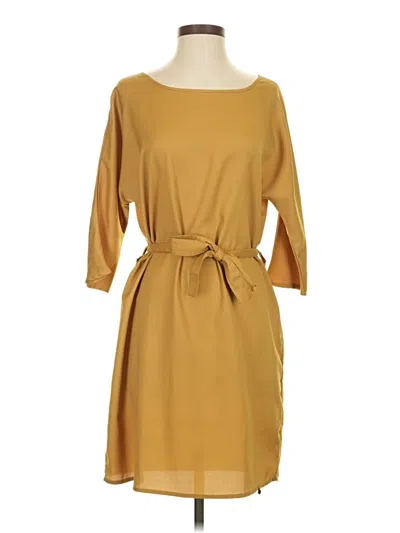 Pre-owned Assorted Brands Casual Dress In Tan