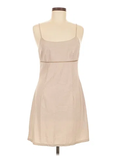 Pre-owned Assorted Brands Casual Dress In Tan