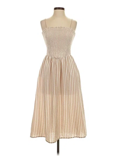 Pre-owned Assorted Brands Casual Dress In Tan