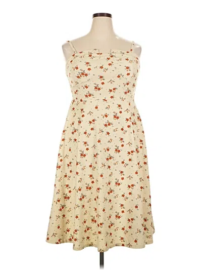Pre-owned Assorted Brands Casual Dress In Tan