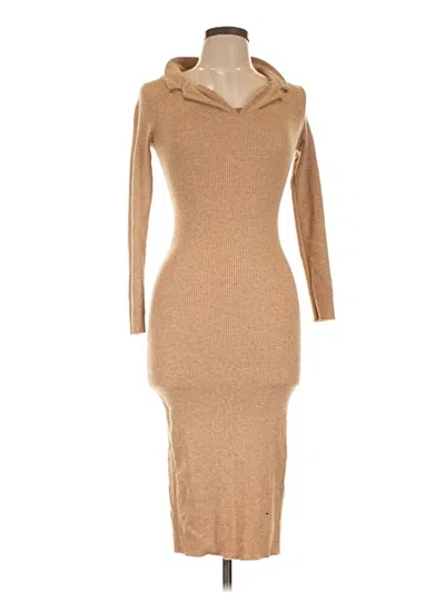 Pre-owned Assorted Brands Casual Dress In Tan