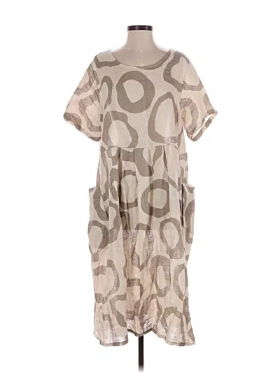 Pre-owned Assorted Brands Casual Dress In Tan