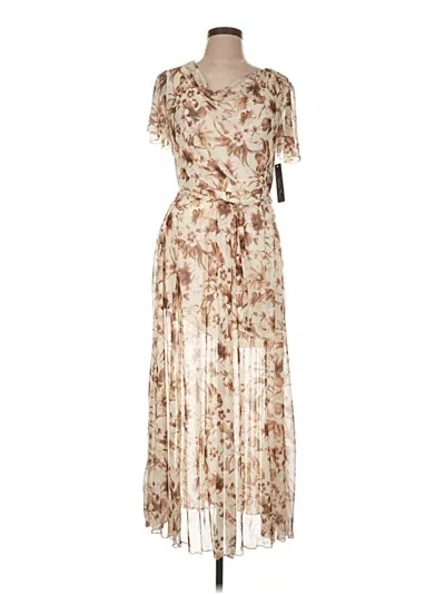 Pre-owned Assorted Brands Casual Dress In Tan