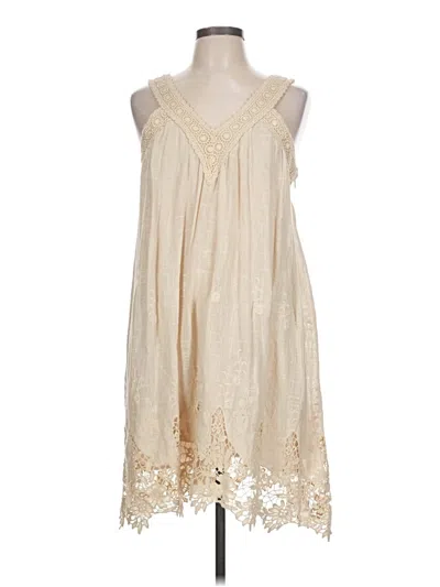 Pre-owned Assorted Brands Casual Dress In Tan