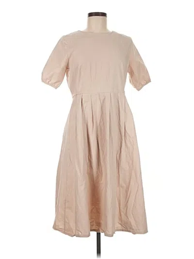 Pre-owned Assorted Brands Casual Dress In Tan