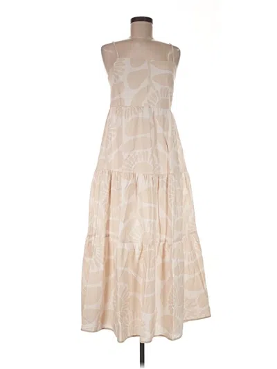 Pre-owned Assorted Brands Casual Dress In Tan