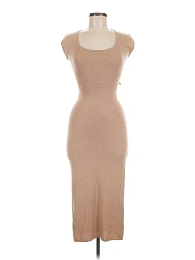 Pre-owned Assorted Brands Casual Dress In Tan