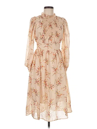 Pre-owned Assorted Brands Casual Dress In Tan
