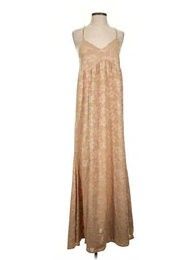 Pre-owned Assorted Brands Casual Dress In Tan