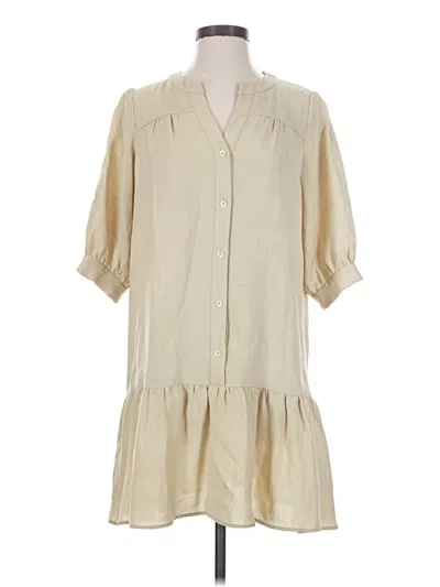 Pre-owned Assorted Brands Casual Dress In Tan
