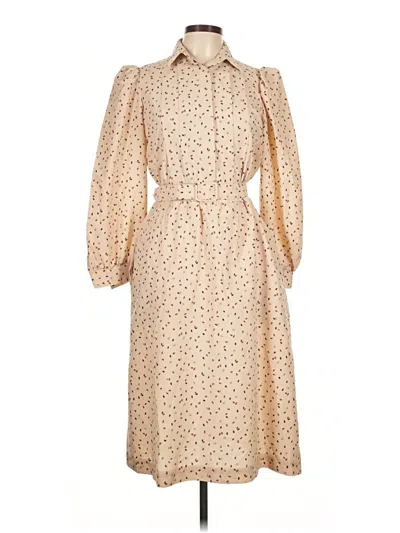 Pre-owned Assorted Brands Casual Dress In Tan