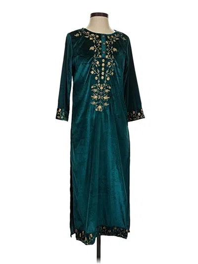 Pre-owned Assorted Brands Casual Dress In Teal