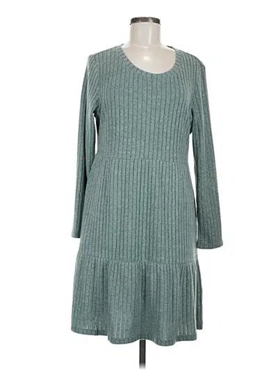 Pre-owned Assorted Brands Casual Dress In Teal