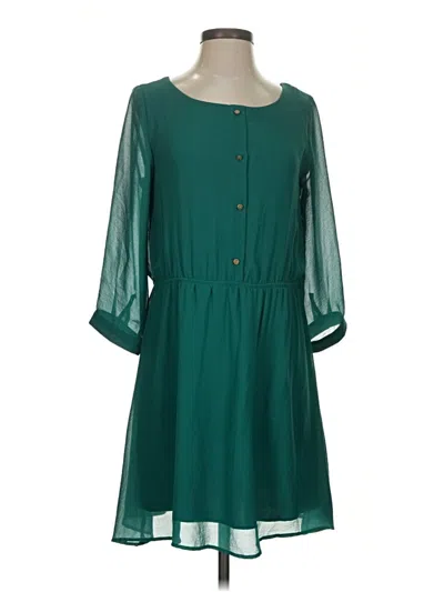 Pre-owned Assorted Brands Casual Dress In Teal
