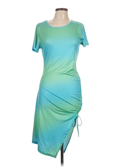 Pre-owned Assorted Brands Casual Dress In Teal