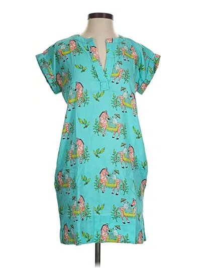 Pre-owned Assorted Brands Casual Dress In Teal