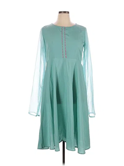 Pre-owned Assorted Brands Casual Dress In Teal